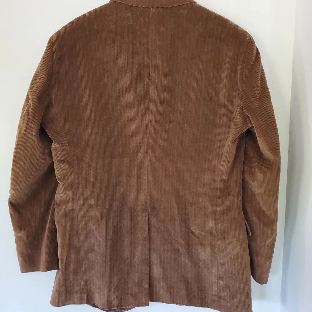DOCKERS Men 44L Brown Corduroy Sport Coat Jacket Blazer 2 Button Office Casual